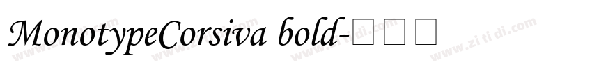 MonotypeCorsiva bold字体转换